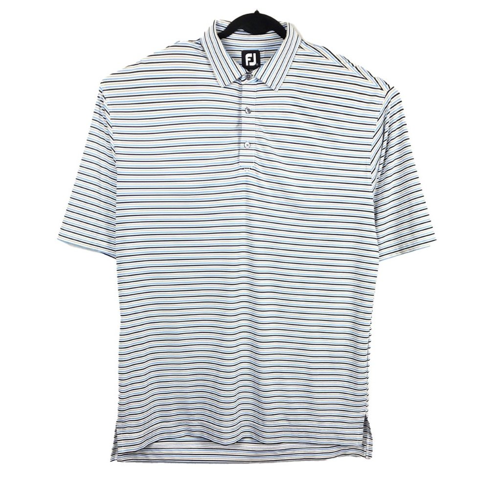 Footjoy Mens XL Stripe Golf Polo Polyester Spandex